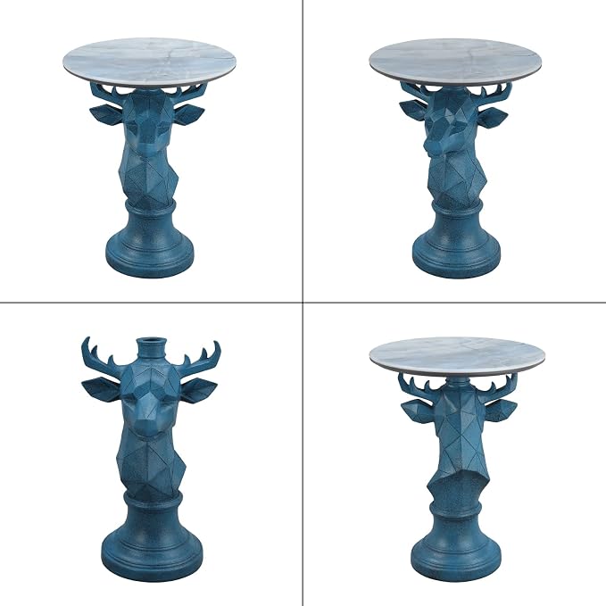 Deer - Blue Geometric
