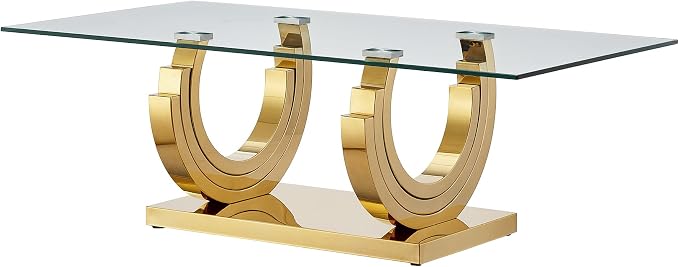 Gold - Coffee Table (Three Semi-circular Base)