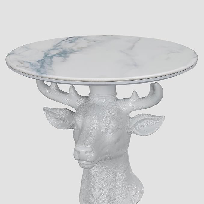 Large White Deer Table