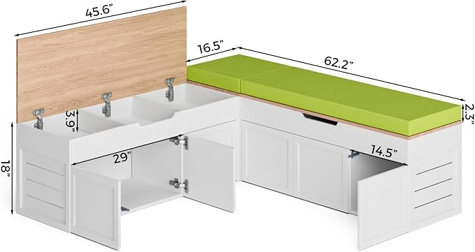 Bench+green Cushion