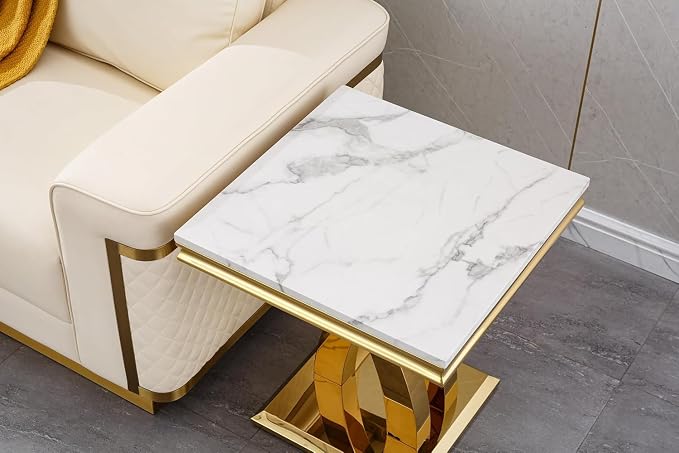 End Table - White Gold