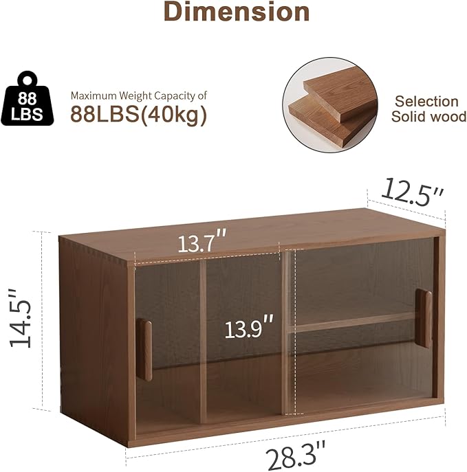C Glass Door Walnut