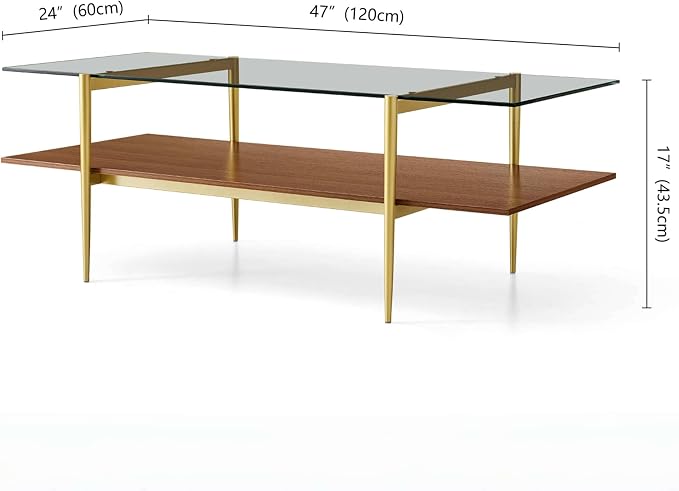 Clear & Walnut
