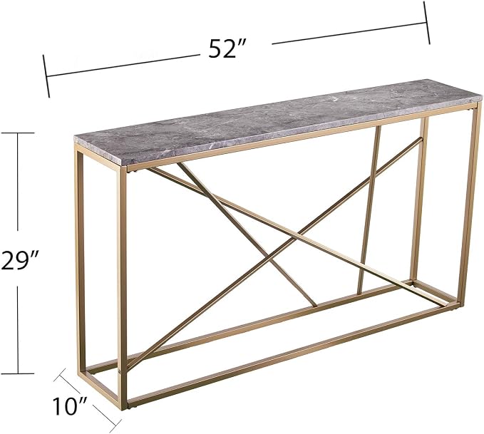 Gray Faux Marble, Gold
