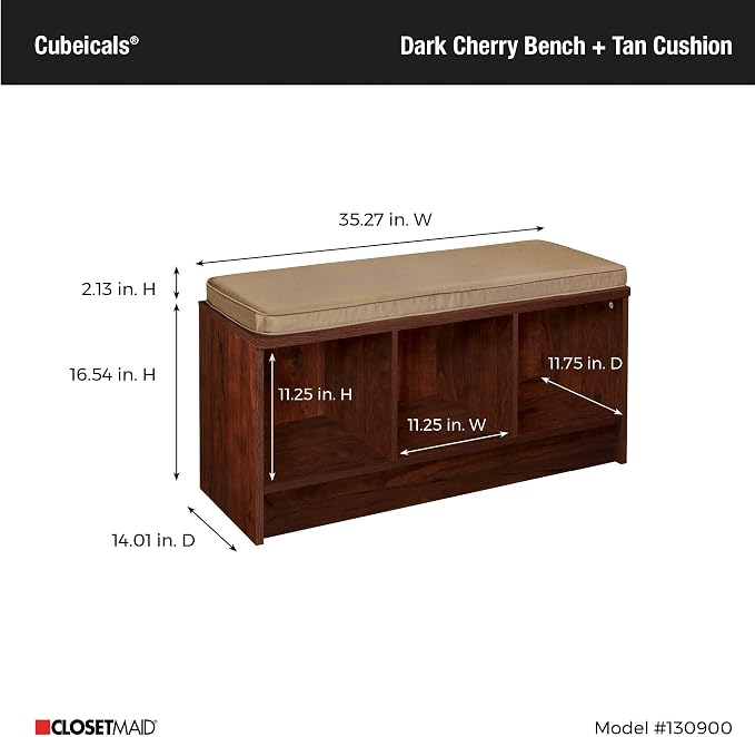 Dark Cherry With Tan Cushion