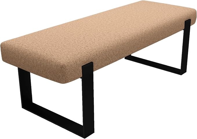 Faux Merino Wool Camel - Matte Black