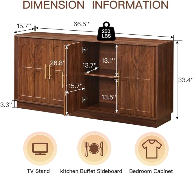 Walnut & 4 Door