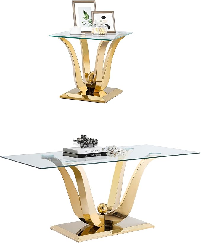 Gold-1 Coffee Table+1 End Table