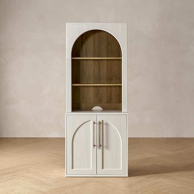White Oak Arched Hutch