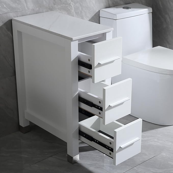 White Cabinet & Ceramic Top