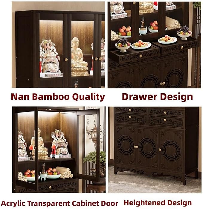 Triple Door With Pull-out Board, Buddhist Altar
