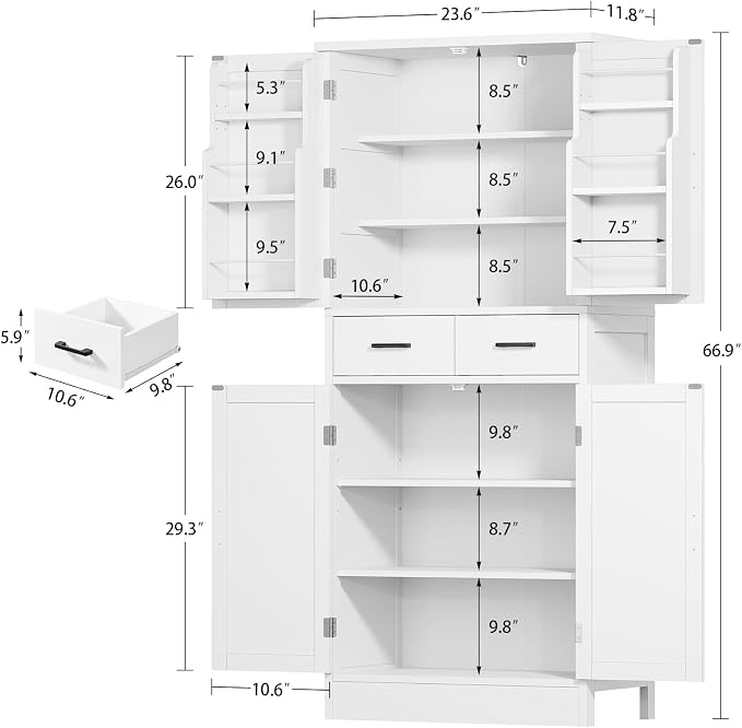 White, Door Shelves