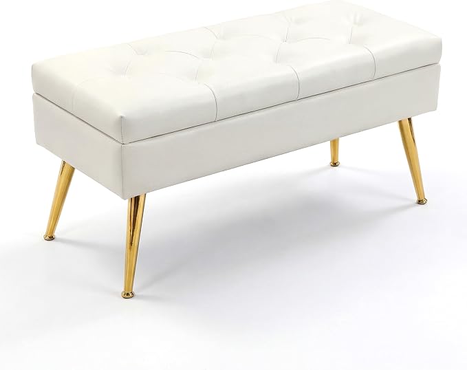 31.5'' Leather Ivory White