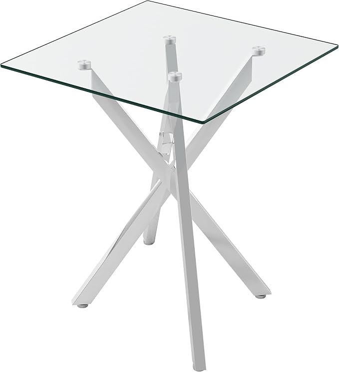 Square Top & Silver Base