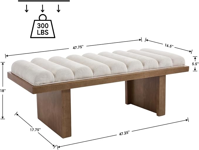 Beige Chenille-natural Wood