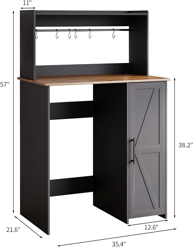 Mini Fridge Cabinet-black