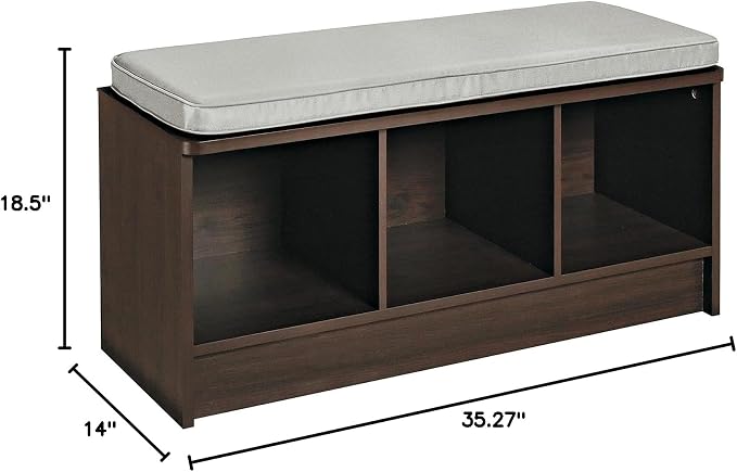 Espresso With Gray Cushion