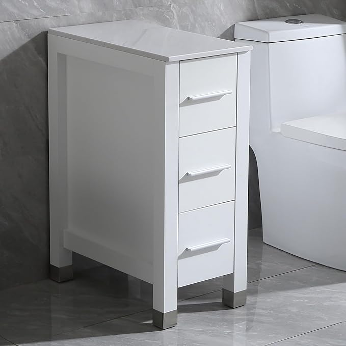 White Cabinet & Ceramic Top