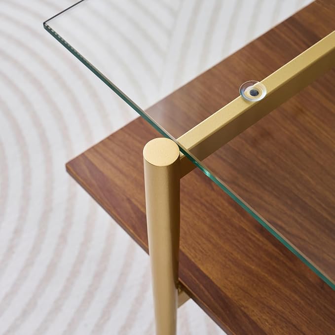 Clear & Walnut