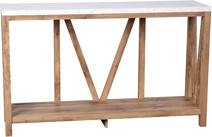 Marble Top/Warm Oak Frame