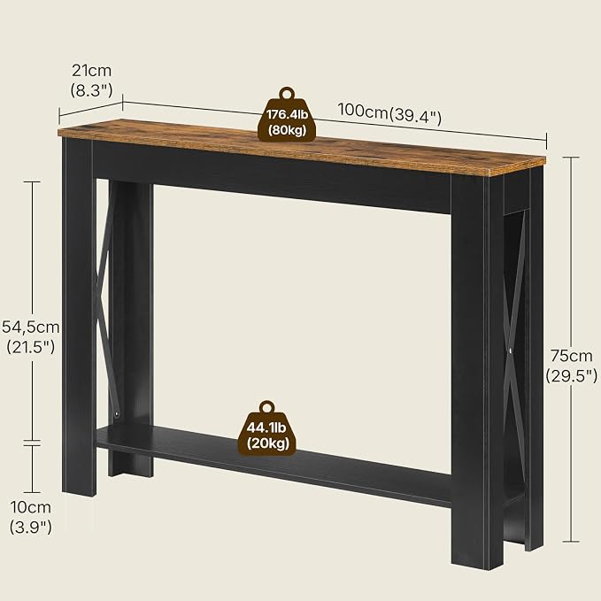 Black + Rustic Brown