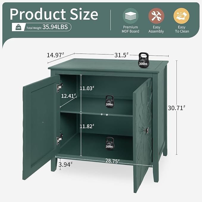 Green Accent Cabinet
