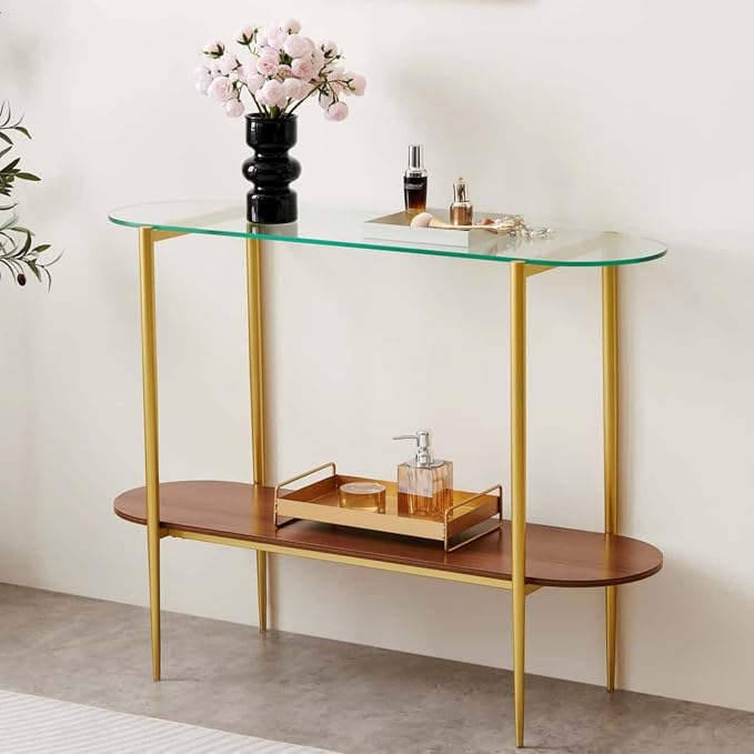 Clear & Walnut