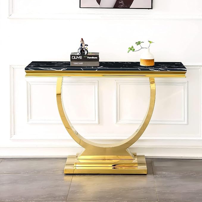 Console Table - Black Gold