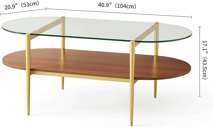 Clear & Walnut
