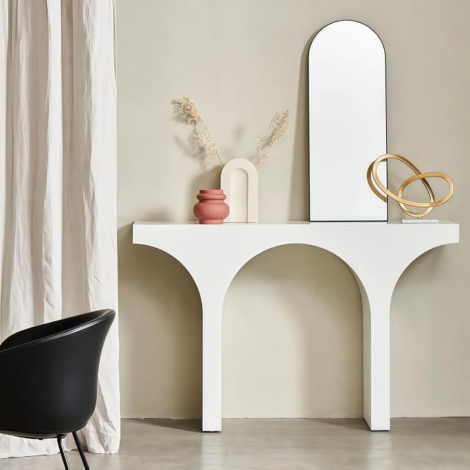 Bridge-shaped, White