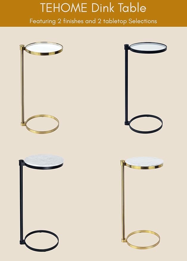 Gold With Tempered Glass Top
