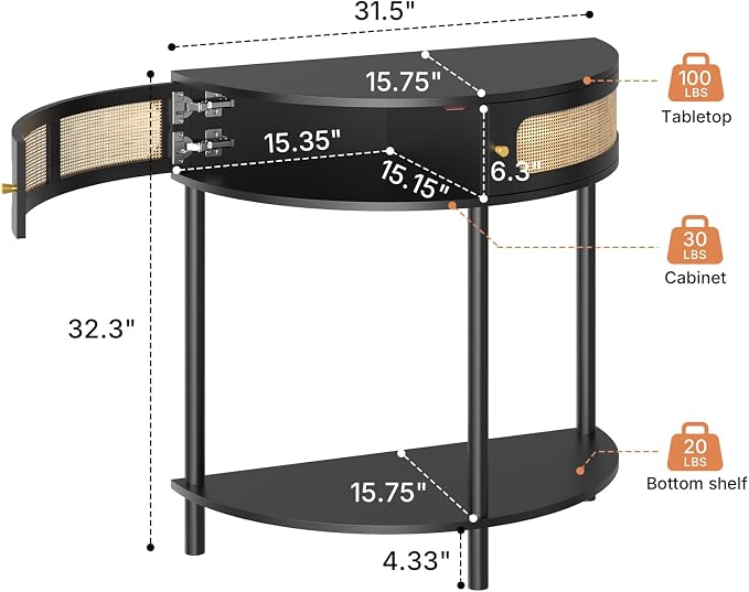 Black - Rattan Design