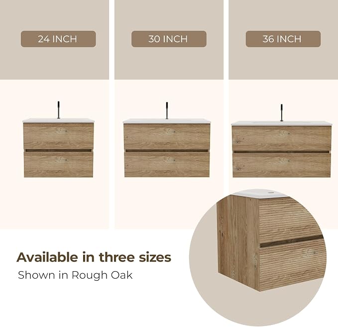 Rough Oak / Single Hole