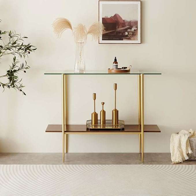 Clear & Walnut