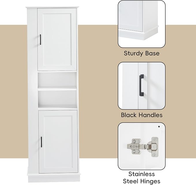 White/Open Shelf