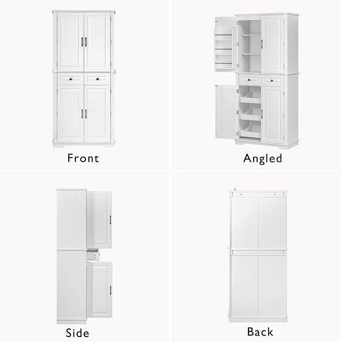 White (With 3 Pull Out Shelves）