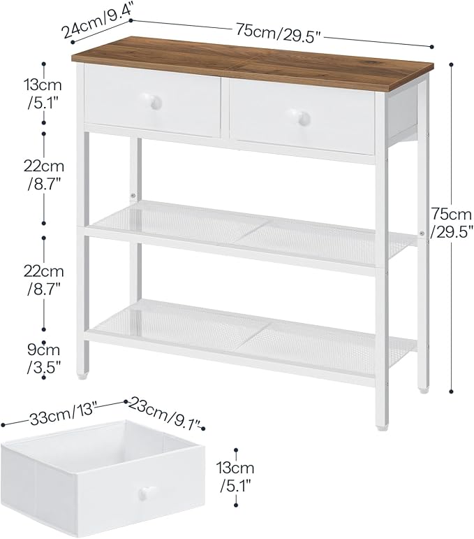 Walnut + White