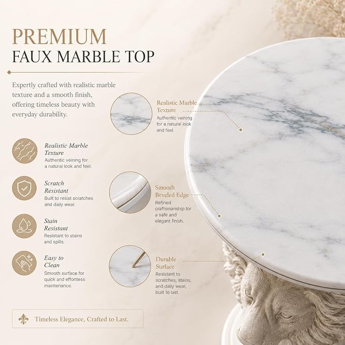 03 Lion - Marble White