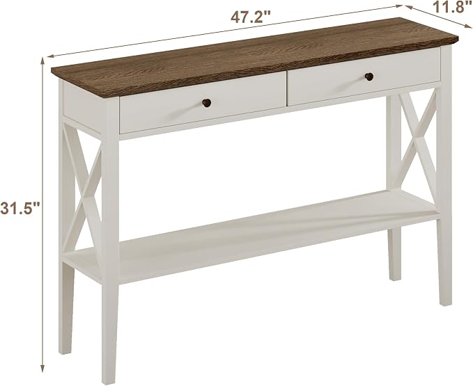 Antique White & Brown