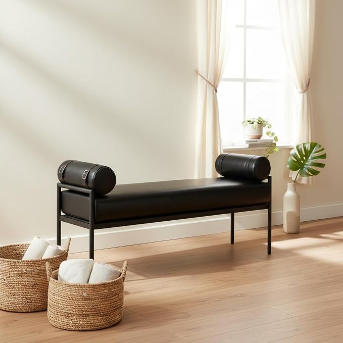 Black Leather Seat-black Leather Strap