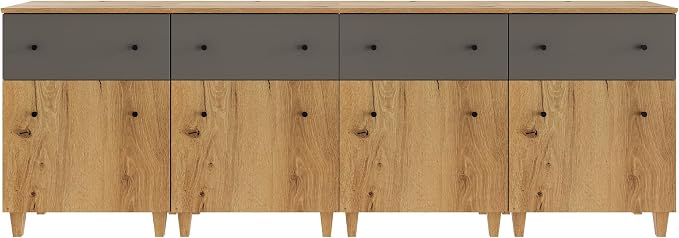 Oak Brown&dark Grey