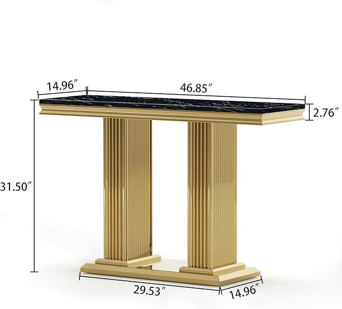 Black Golden-1 Console Table