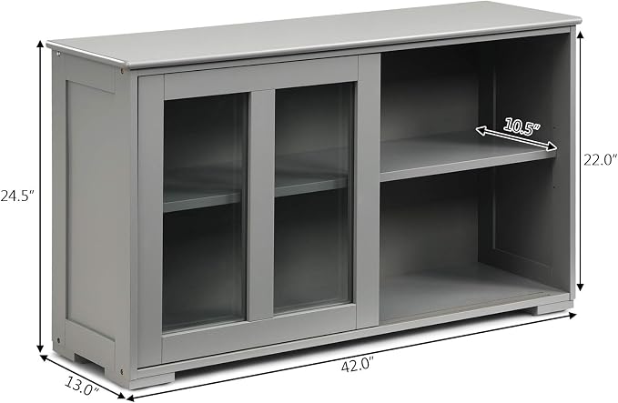 Grey/Glass Sliding Door