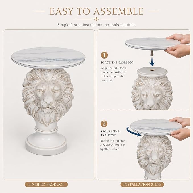 03 Lion - Marble White