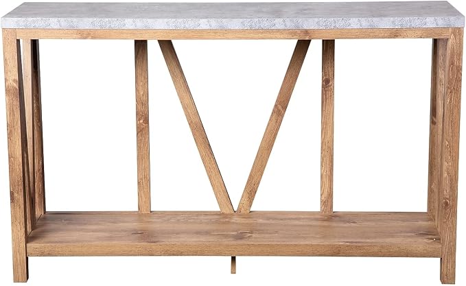 Concrete Top/Warm Oak Frame