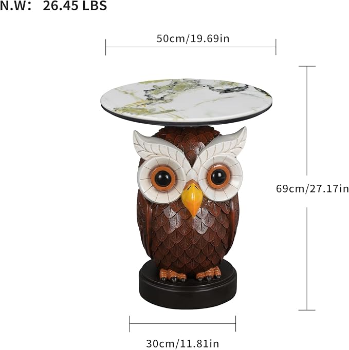 Owl - Realistic Brown & White