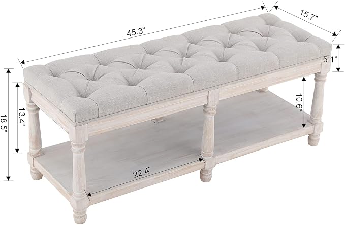 45 Inches Long- Beige