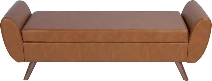 Cognac Brown Faux Leather