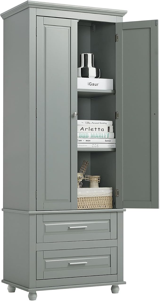 Grey 2 Drawers
