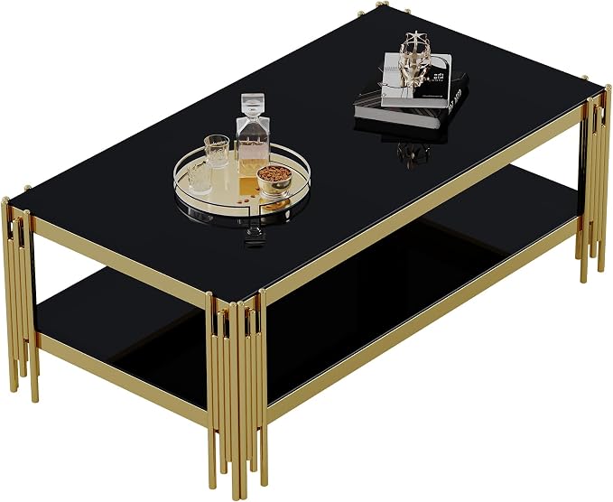 Coffee Table-black & Gold